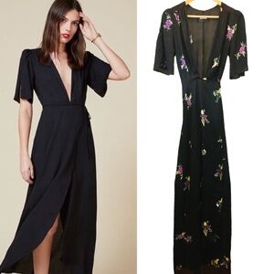 Reformation NWOT Marsanne Wrap Dress in floral lilac